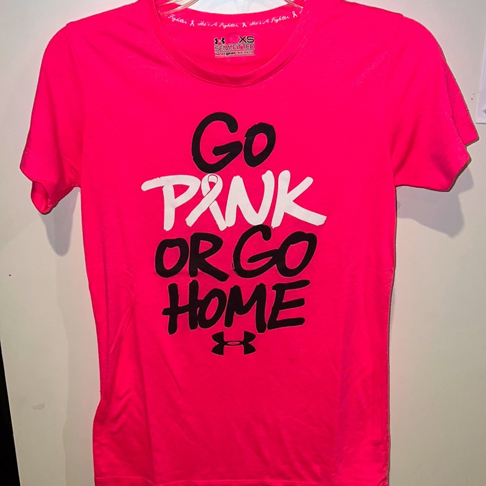 Under Armour breast cancer awareness shirt